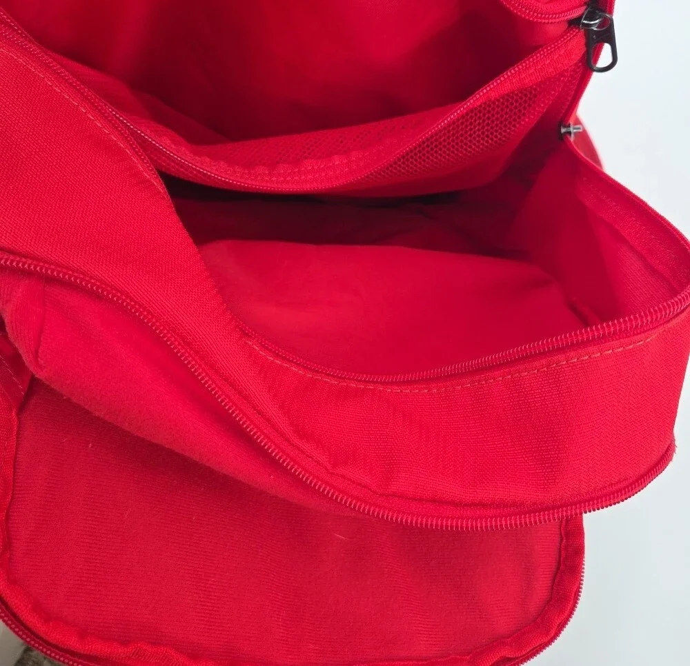 Nike Extra Large Red and Black Backpack with White Swoosh. Tons Of Storage Space